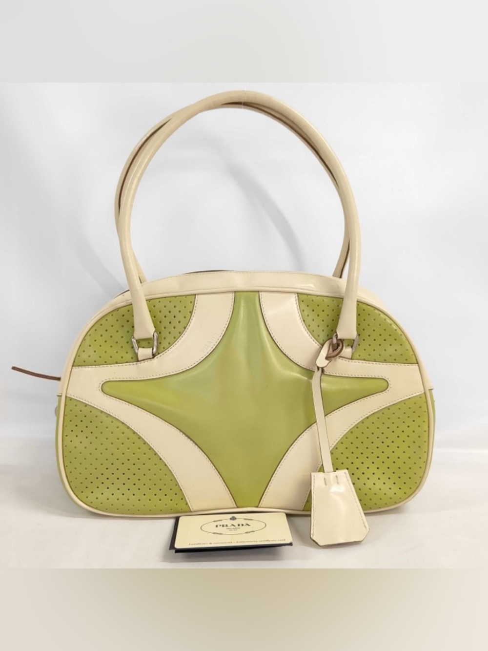 Vintage Prada Vitello Drive Bowler Bag